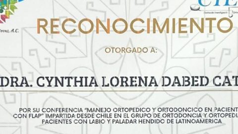 Dra. Cynthia Dabed presentó “Manejo Ortopédico y Ortodóncico en pacientes con FLAP” en conferencia internacional