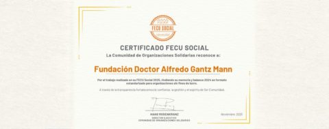 Fundación Gantz recibe certificado FECU Social 2025 por su compromiso con la transparencia